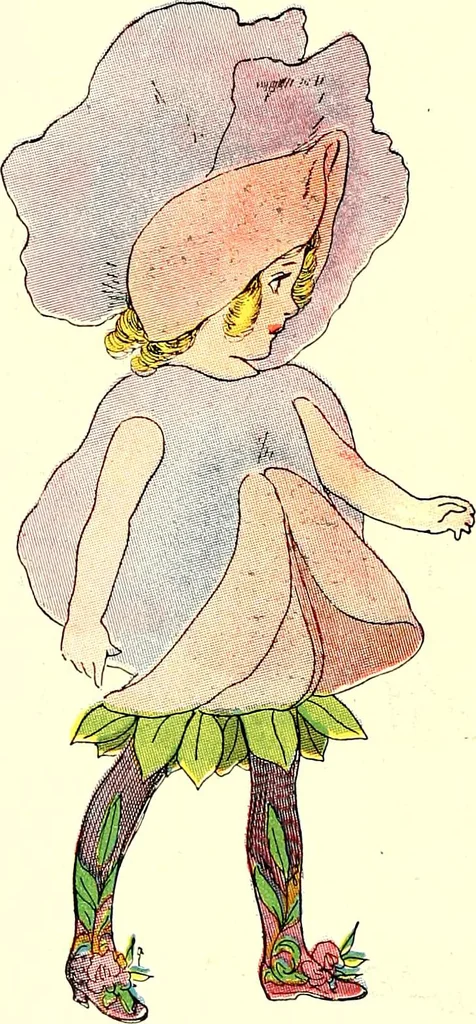 An illustration from Flower children; the little cousins of the field and garden, 1910, leaf 52