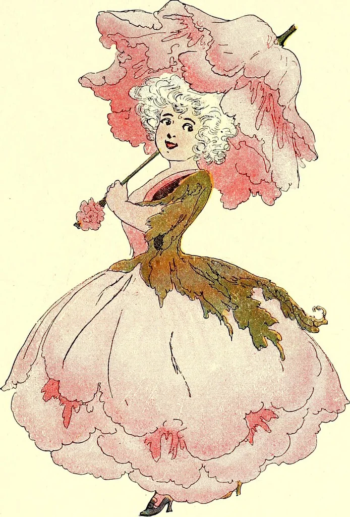 An illustration from Flower children; the little cousins of the field and garden, 1910, leaf 57