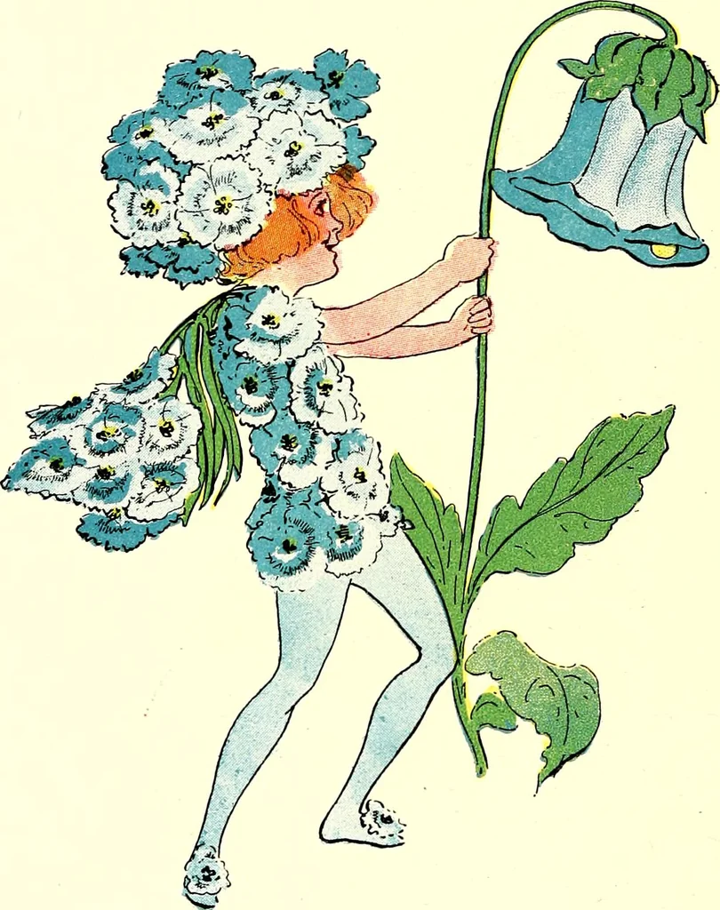 An illustration from Flower children; the little cousins of the field and garden, 1910, leaf 60