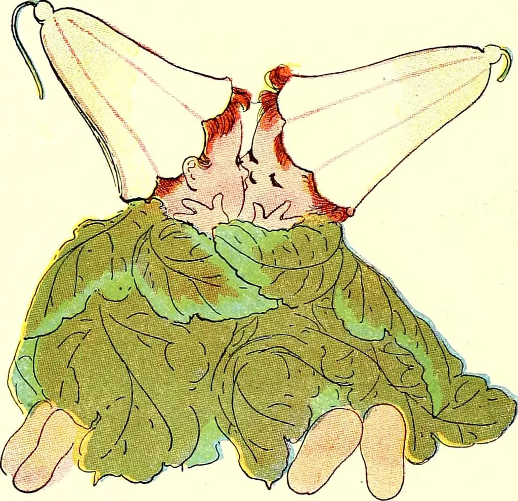 An illustration from Flower children; the little cousins of the field and garden, 1910, leaf 62