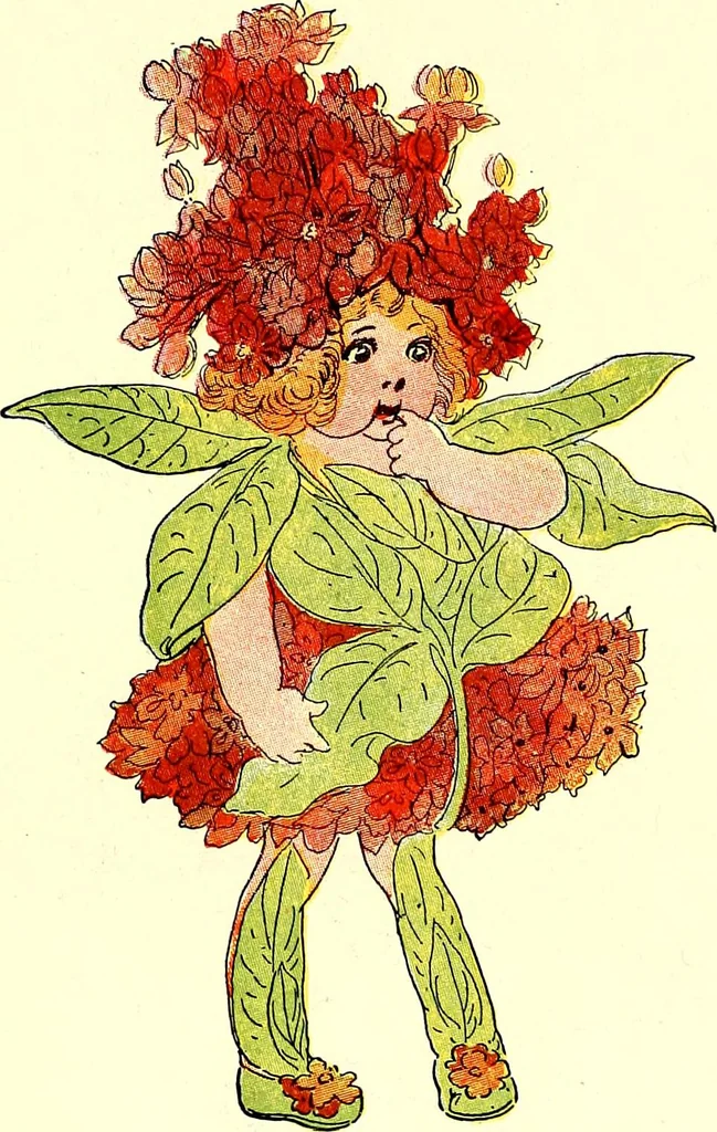 An illustration from Flower children; the little cousins of the field and garden, 1910, leaf 63