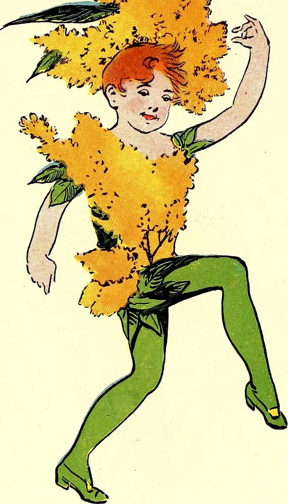 An illustration from Flower children; the little cousins of the field and garden, 1910, leaf 69