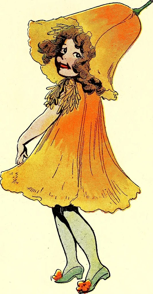 An illustration from Flower children; the little cousins of the field and garden, 1910, leaf 71