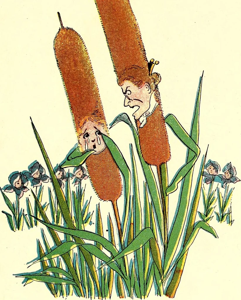 An illustration from Flower children; the little cousins of the field and garden, 1910, leaf 73