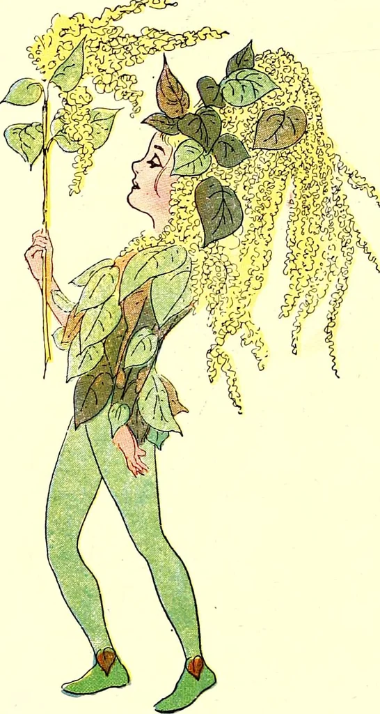 An illustration from Flower children; the little cousins of the field and garden, 1910, leaf 74