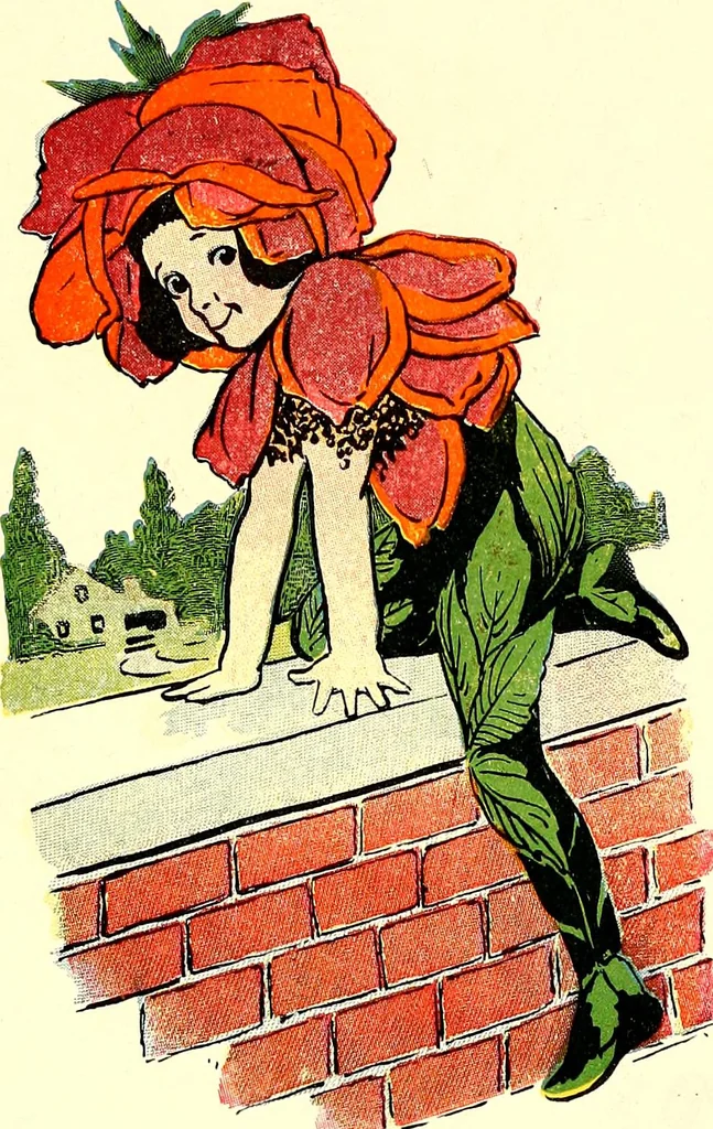 An illustration from Flower children; the little cousins of the field and garden, 1910, leaf 75