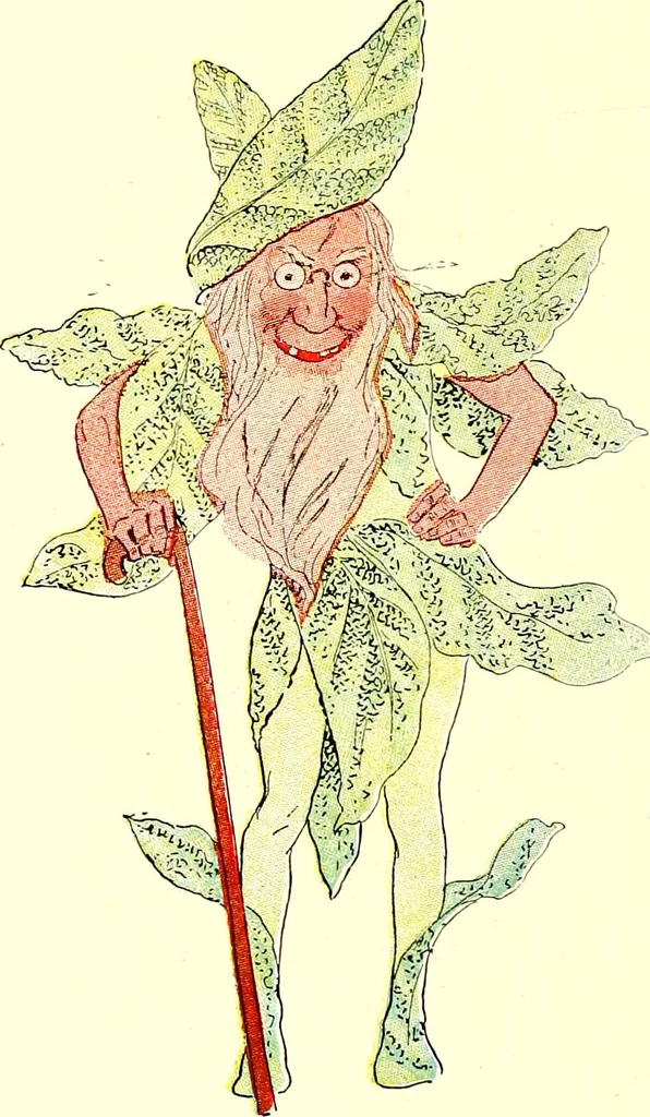 An illustration from Flower children; the little cousins of the field and garden, 1910, leaf 76