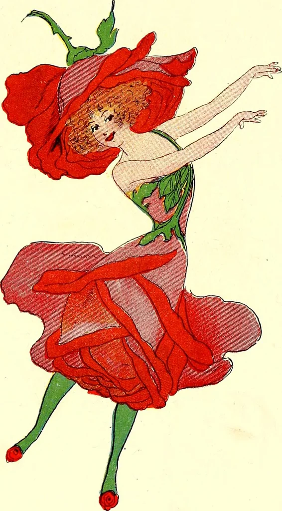An illustration from Flower children; the little cousins of the field and garden, 1910, leaf 77