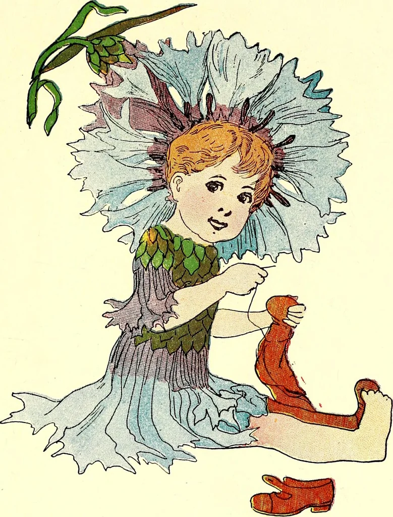 An illustration from Flower children; the little cousins of the field and garden, 1910, leaf 79