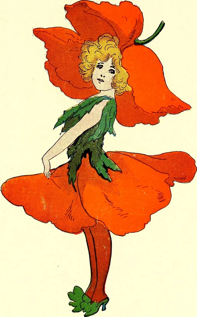 An illustration from Flower children; the little cousins of the field and garden, 1910, leaf 87