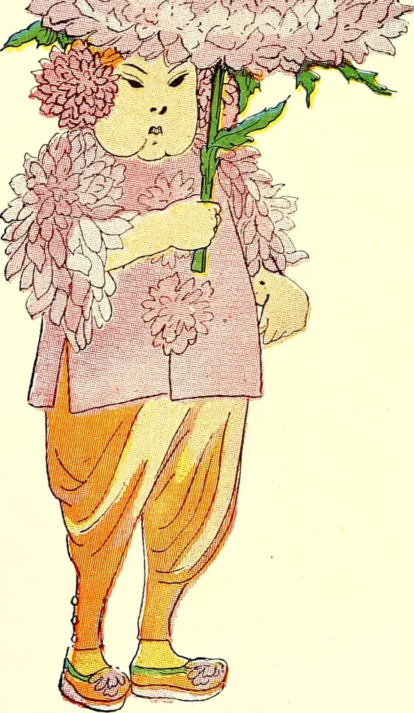 An illustration from Flower children; the little cousins of the field and garden, 1910, leaf 92
