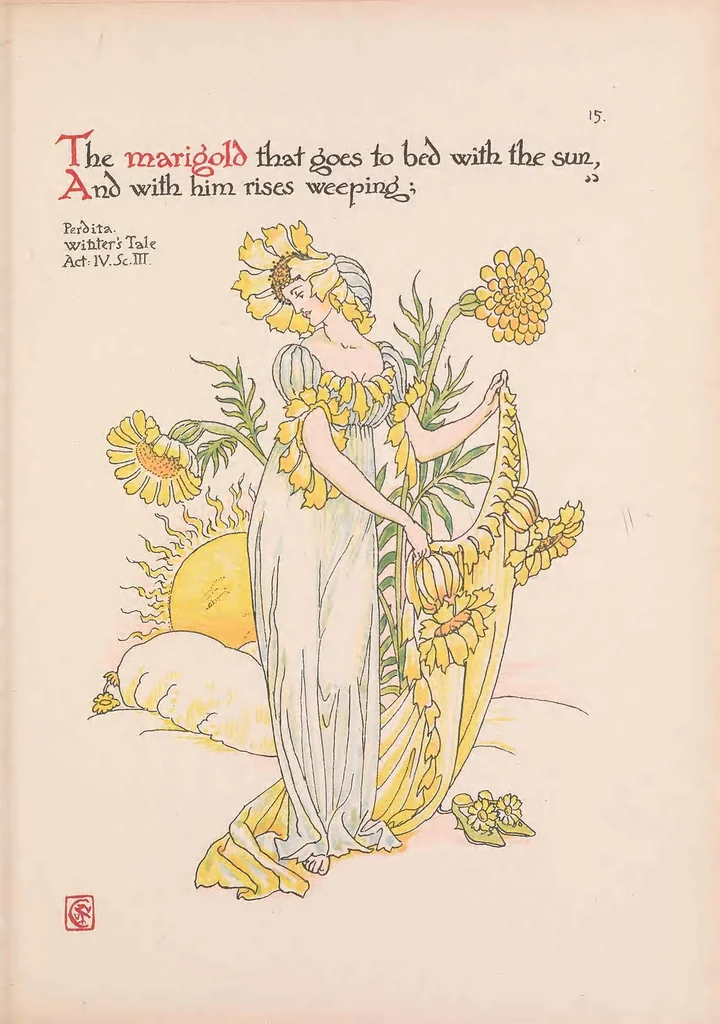 An illustration from Flowers from Shakespeare's garden : a posy from the plays, 1909, leaf 19