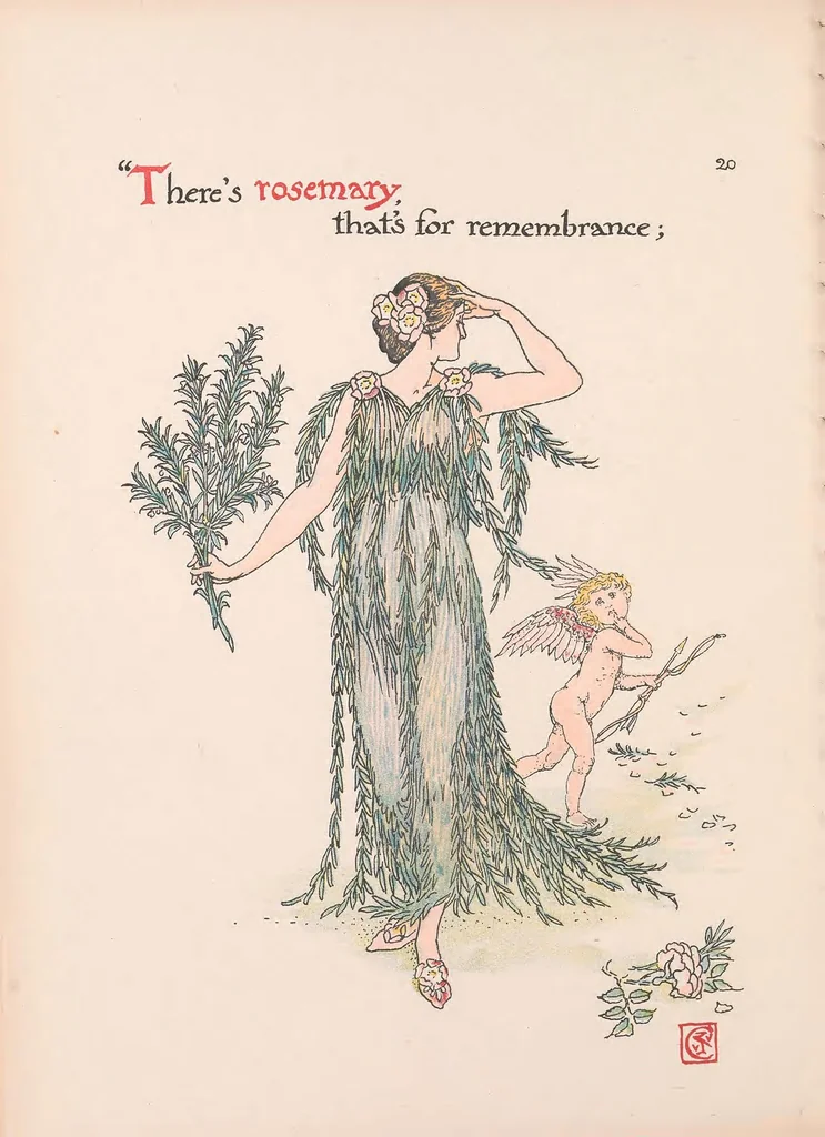 An illustration from Flowers from Shakespeare's garden : a posy from the plays, 1909, leaf 24