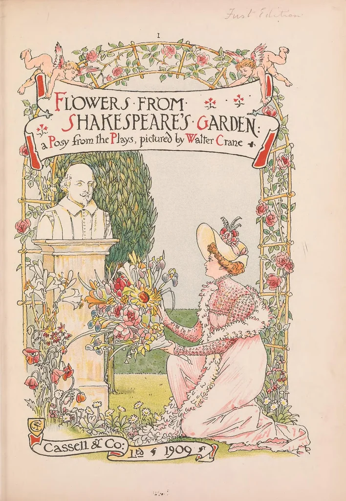 An illustration from Flowers from Shakespeare's garden : a posy from the plays, 1909, leaf 5