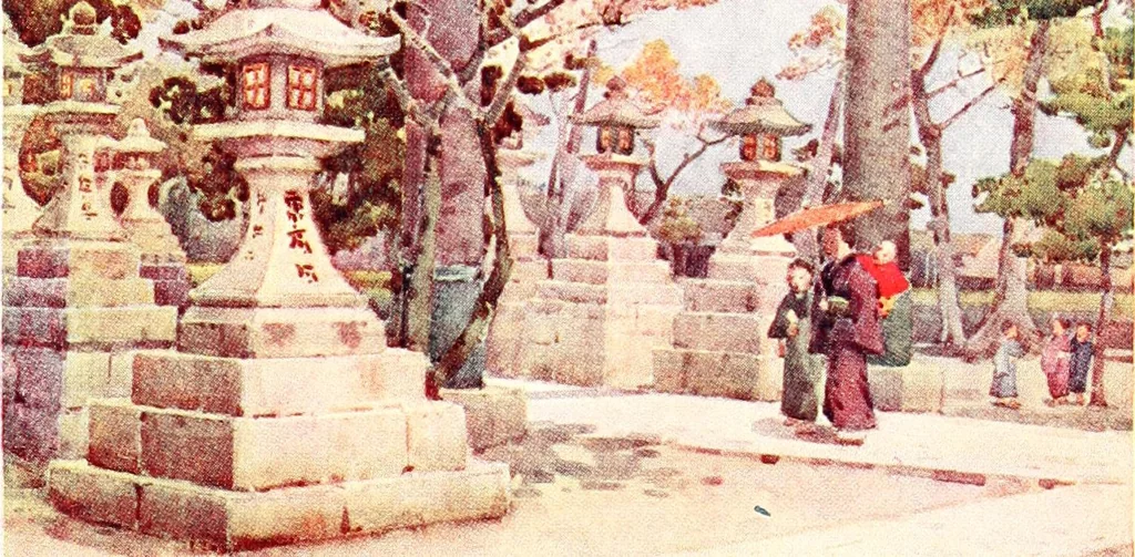 An illustration from The flowers and gardens of Japan, 1908, leaf 138