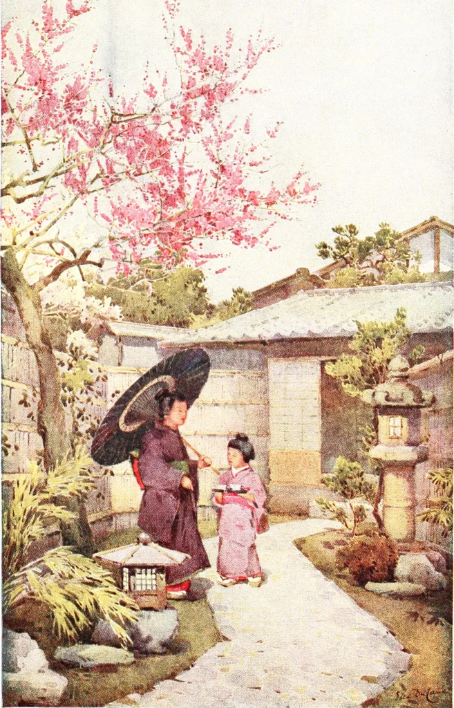An illustration from The flowers and gardens of Japan, 1908, leaf 156