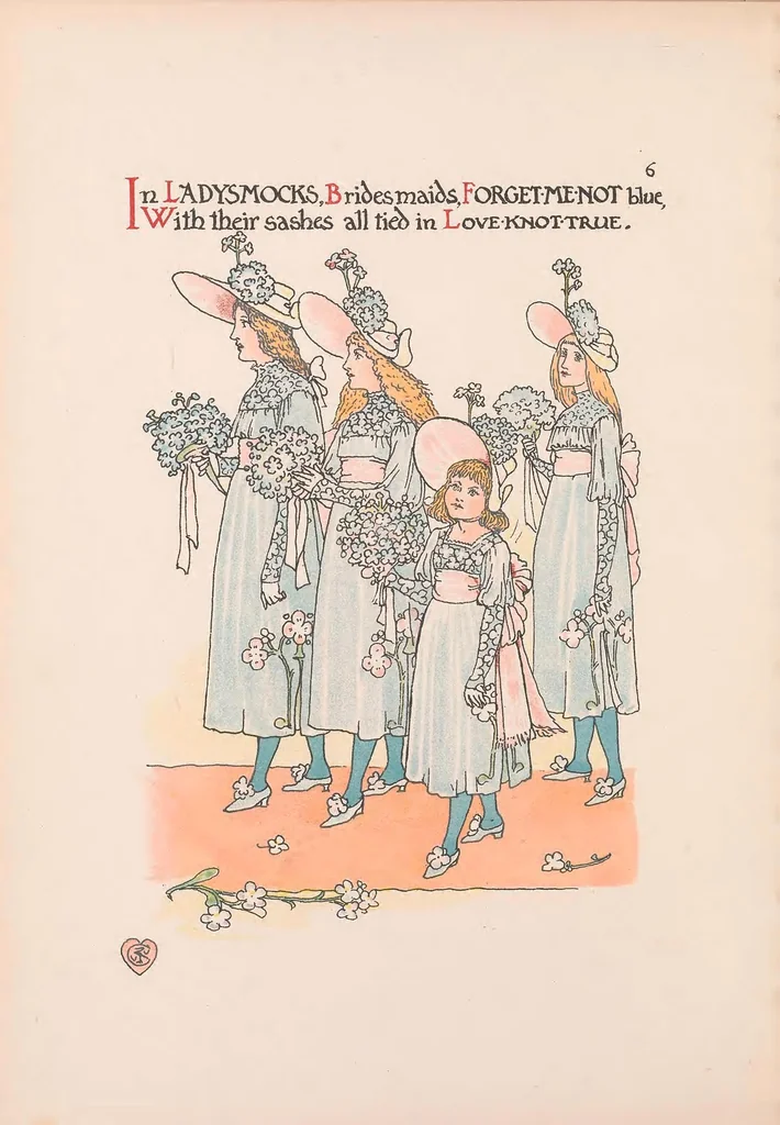 An illustration from A flower wedding : described by two wallflowers, 1905, leaf 10
