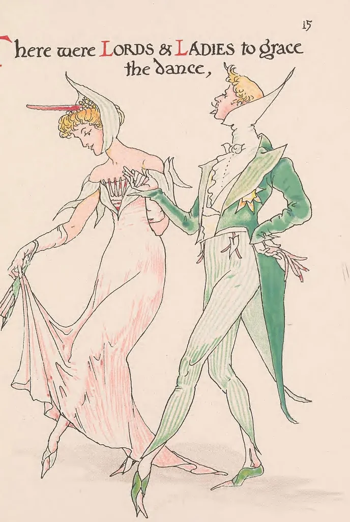 An illustration from A flower wedding : described by two wallflowers, 1905, leaf 19