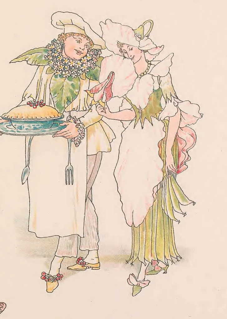 An illustration from A flower wedding : described by two wallflowers, 1905, leaf 27
