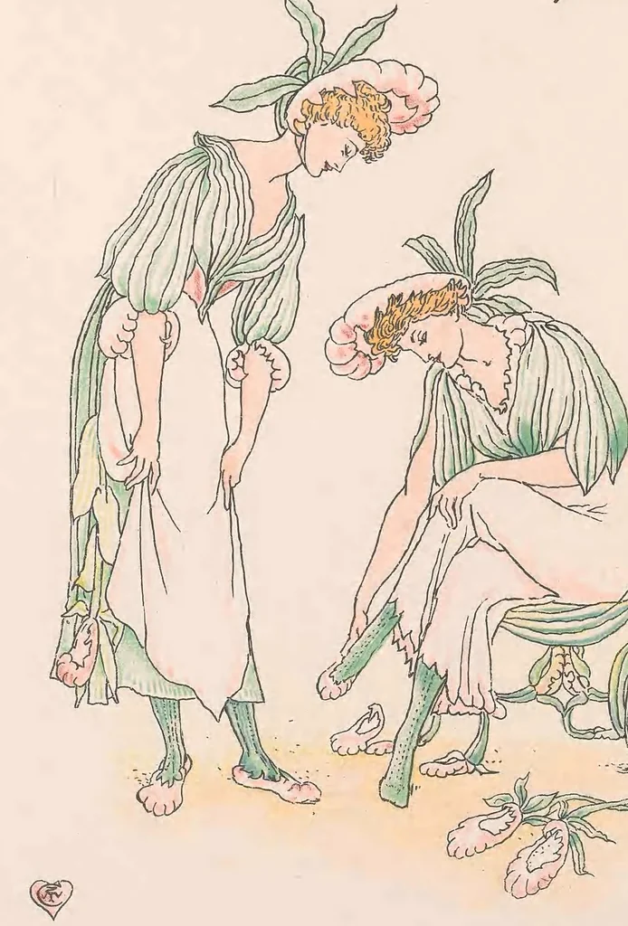 An illustration from A flower wedding : described by two wallflowers, 1905, leaf 36