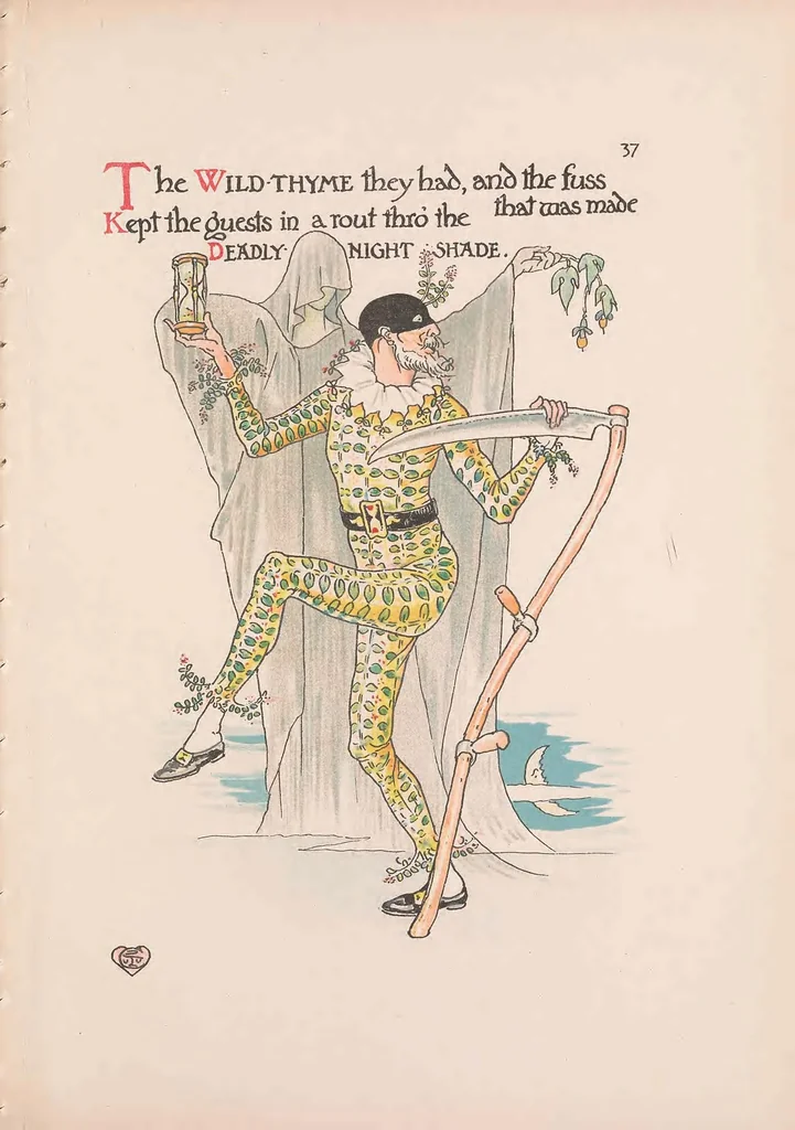 An illustration from A flower wedding : described by two wallflowers, 1905, leaf 41