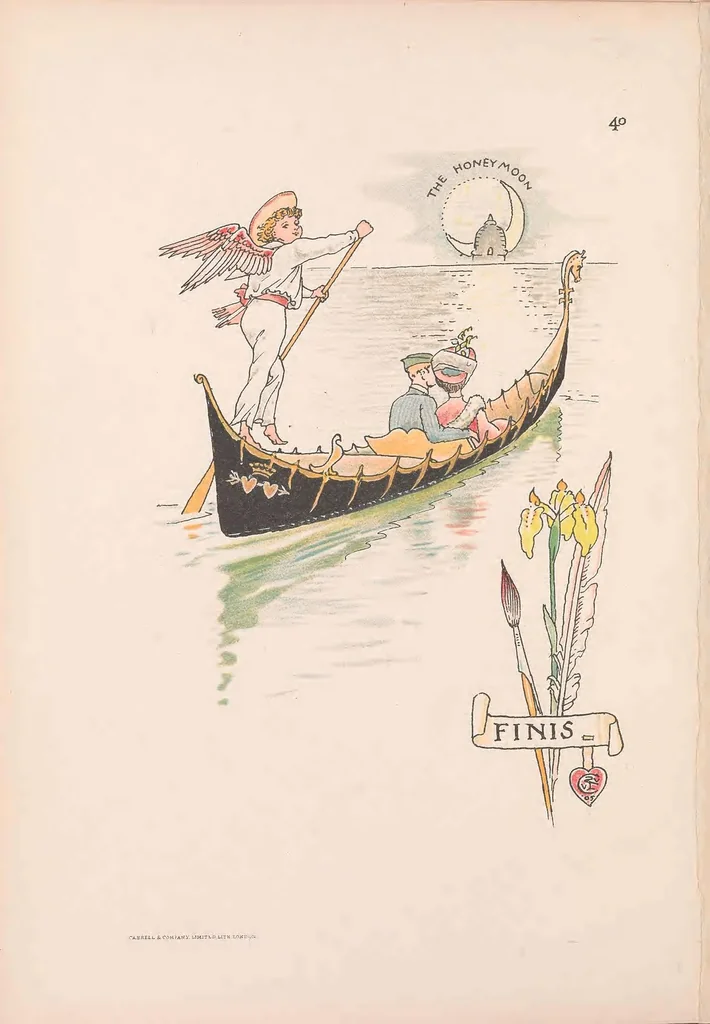 An illustration from A flower wedding : described by two wallflowers, 1905, leaf 44