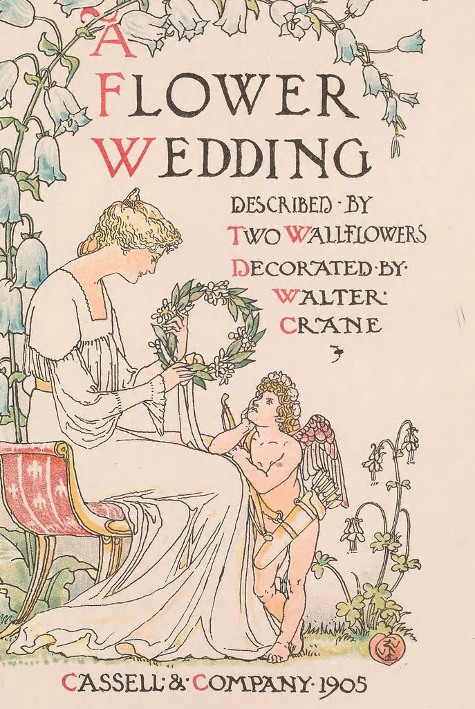An illustration from A flower wedding : described by two wallflowers, 1905, leaf 5