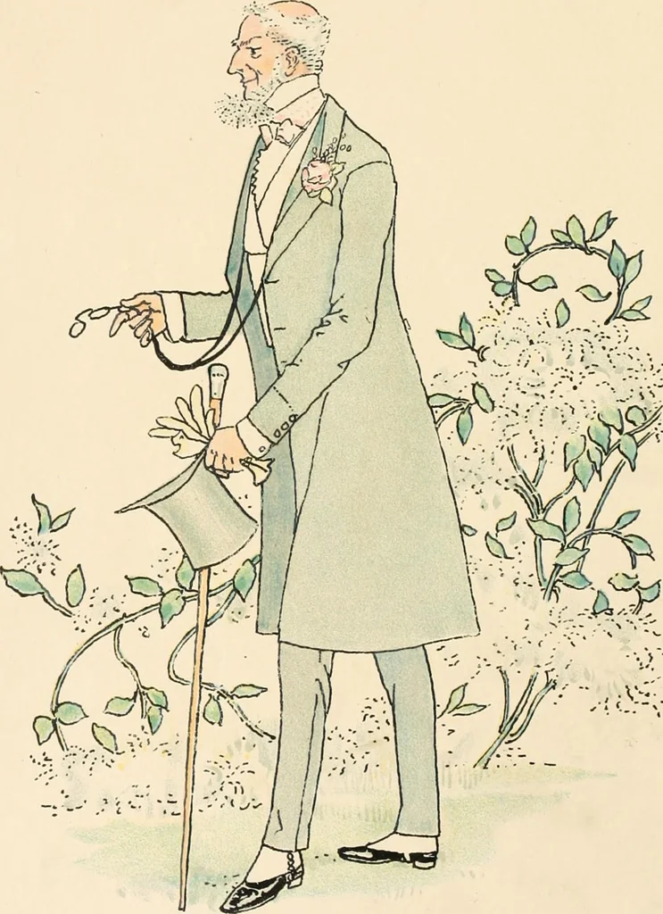An illustration from A flower wedding : described by two wallflowers, 1905, leaf 17