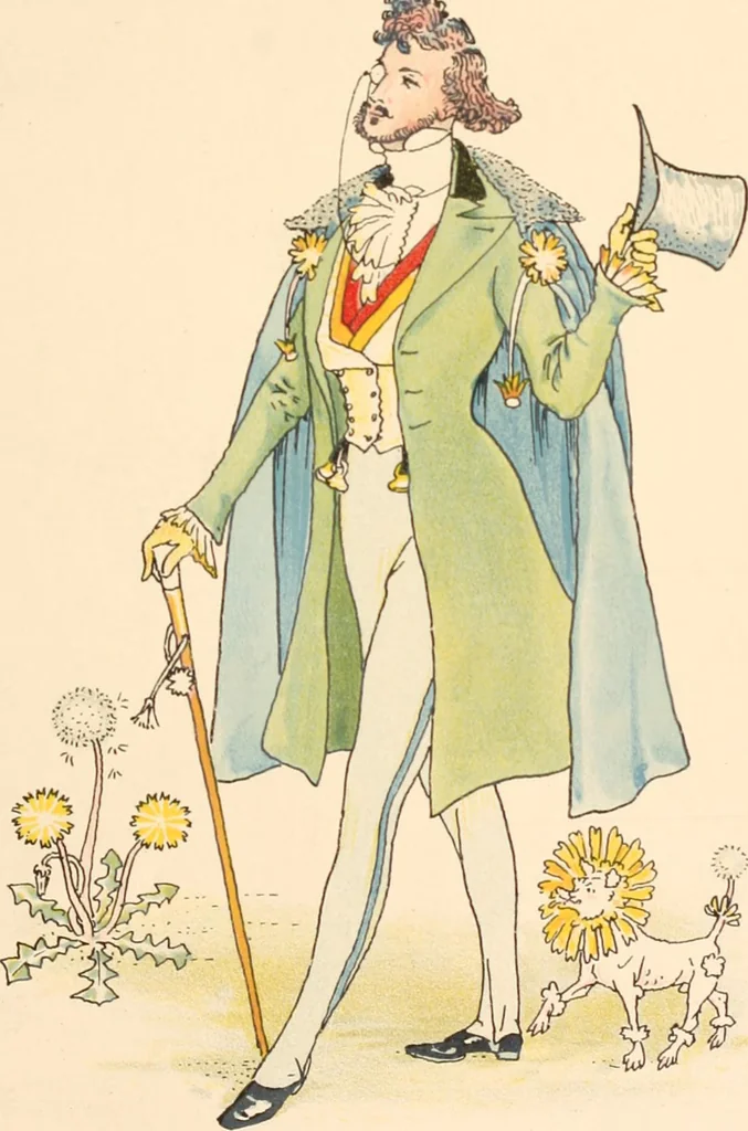 An illustration from A flower wedding : described by two wallflowers, 1905, leaf 18