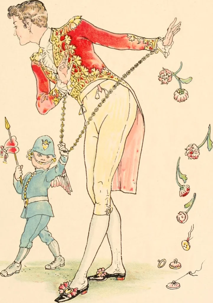 An illustration from A flower wedding : described by two wallflowers, 1905, leaf 22
