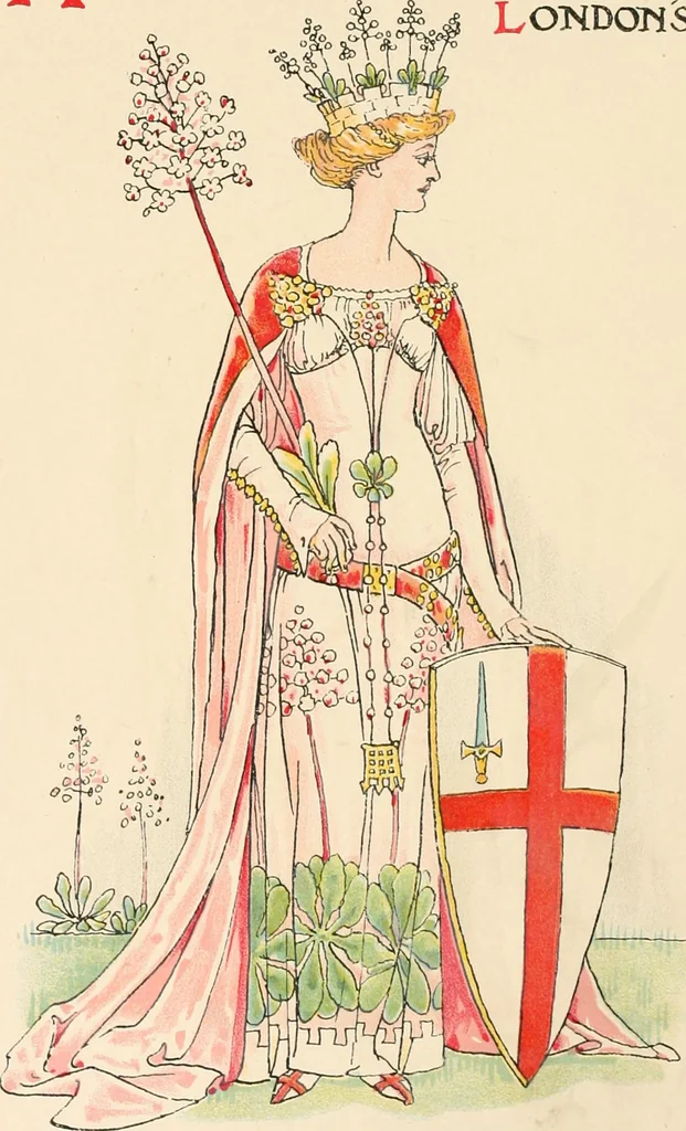 An illustration from A flower wedding : described by two wallflowers, 1905, leaf 25