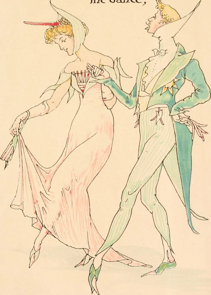 An illustration from A flower wedding : described by two wallflowers, 1905, leaf 30