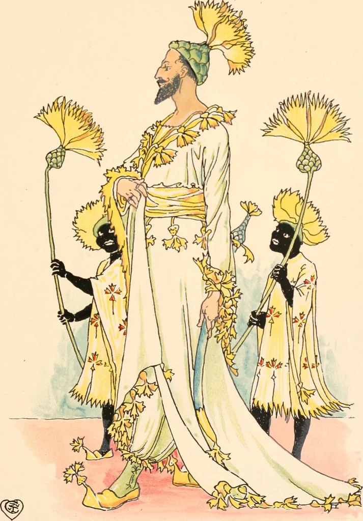 An illustration from A flower wedding : described by two wallflowers, 1905, leaf 38