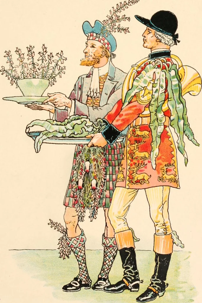 An illustration from A flower wedding : described by two wallflowers, 1905, leaf 42