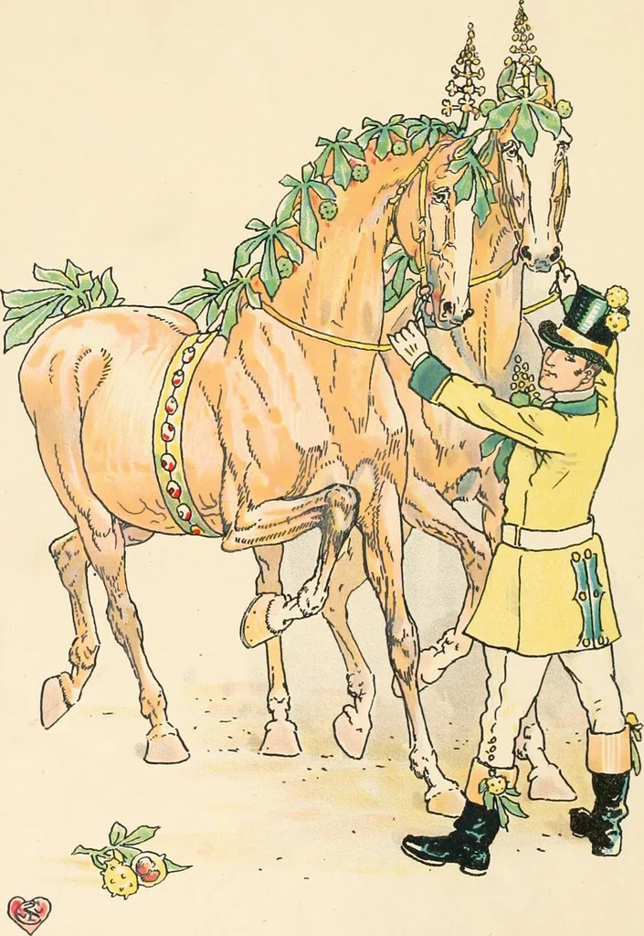 An illustration from A flower wedding : described by two wallflowers, 1905, leaf 53