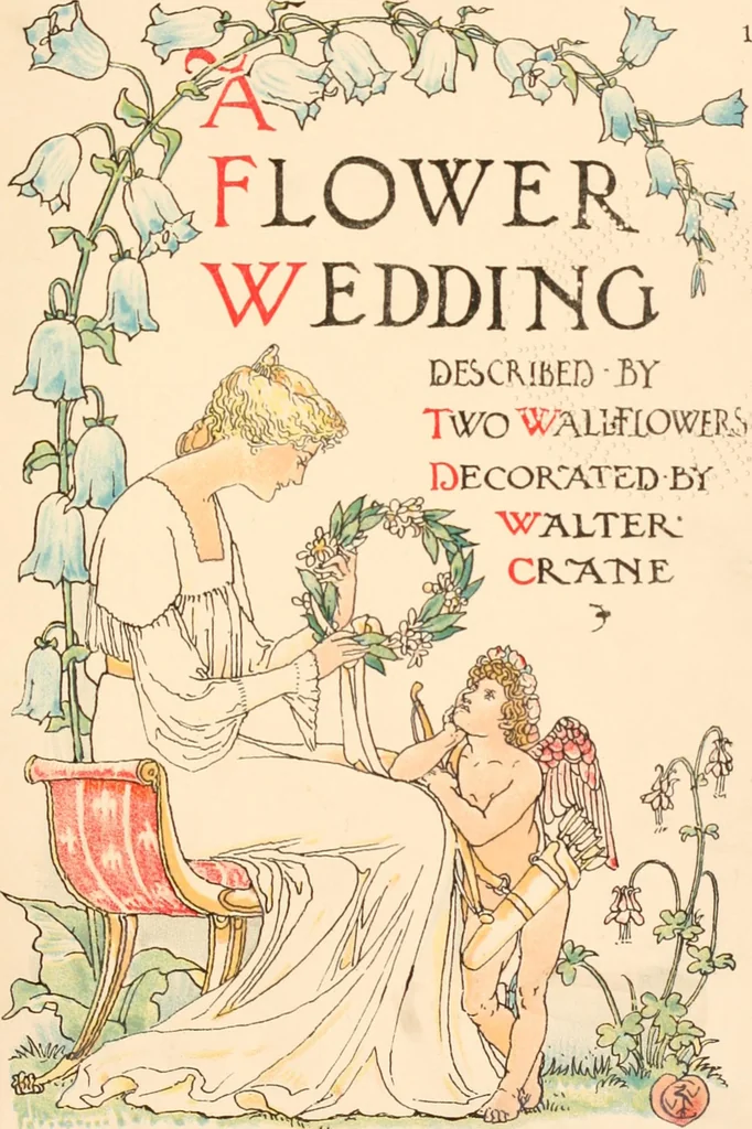 An illustration from A flower wedding : described by two wallflowers, 1905, leaf 6