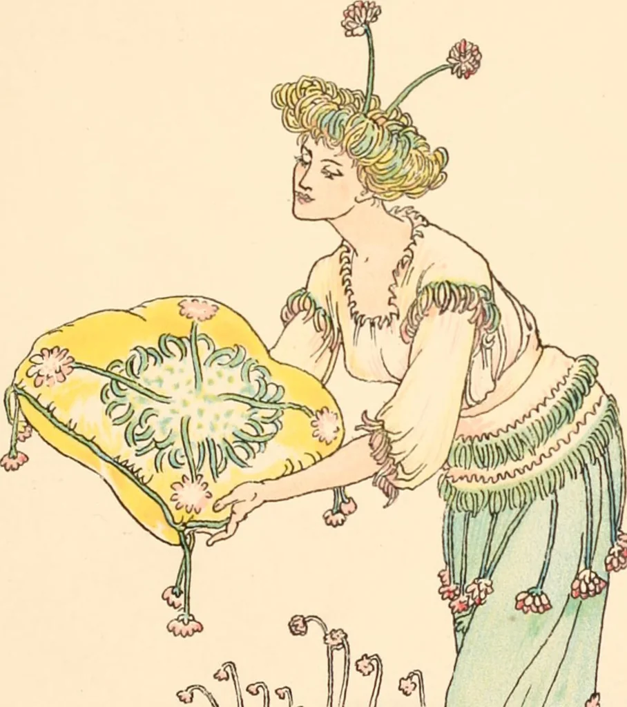 An illustration from A flower wedding : described by two wallflowers, 1905, leaf 62