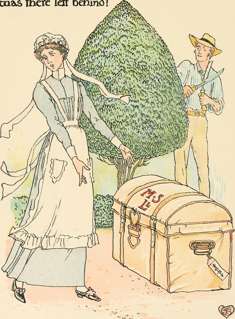 An illustration from A flower wedding : described by two wallflowers, 1905, leaf 73