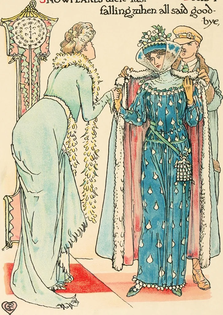An illustration from A flower wedding : described by two wallflowers, 1905, leaf 77