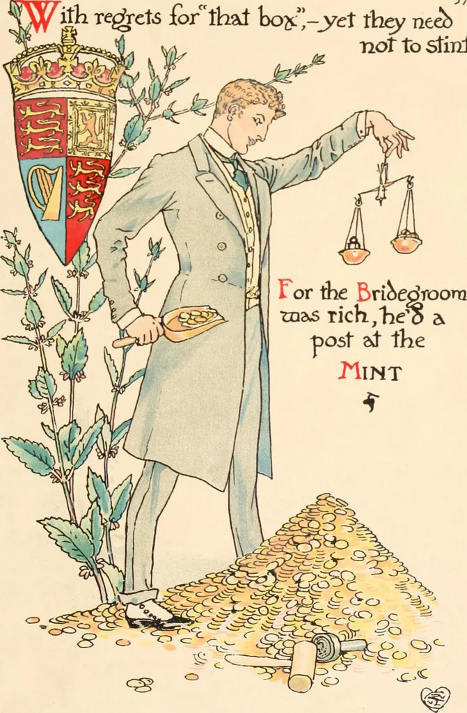 An illustration from A flower wedding : described by two wallflowers, 1905, leaf 78