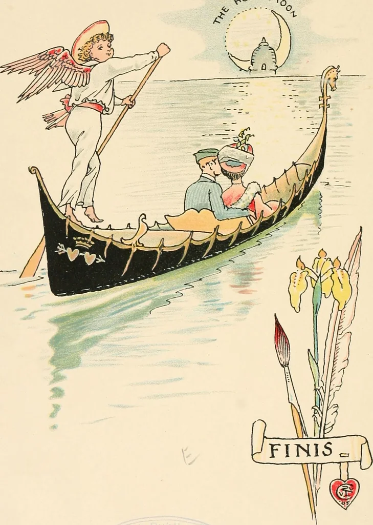 An illustration from A flower wedding : described by two wallflowers, 1905, leaf 81