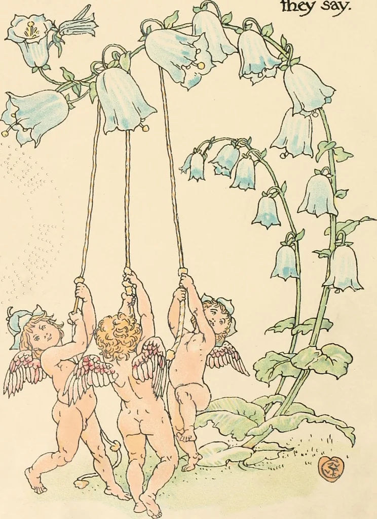 An illustration from A flower wedding : described by two wallflowers, 1905, leaf 9