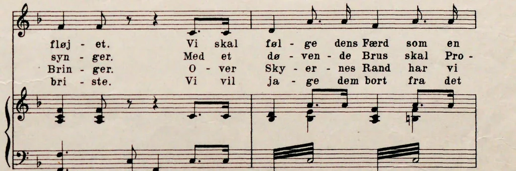 An illustration from Flyvernes sang, 1921, leaf 3