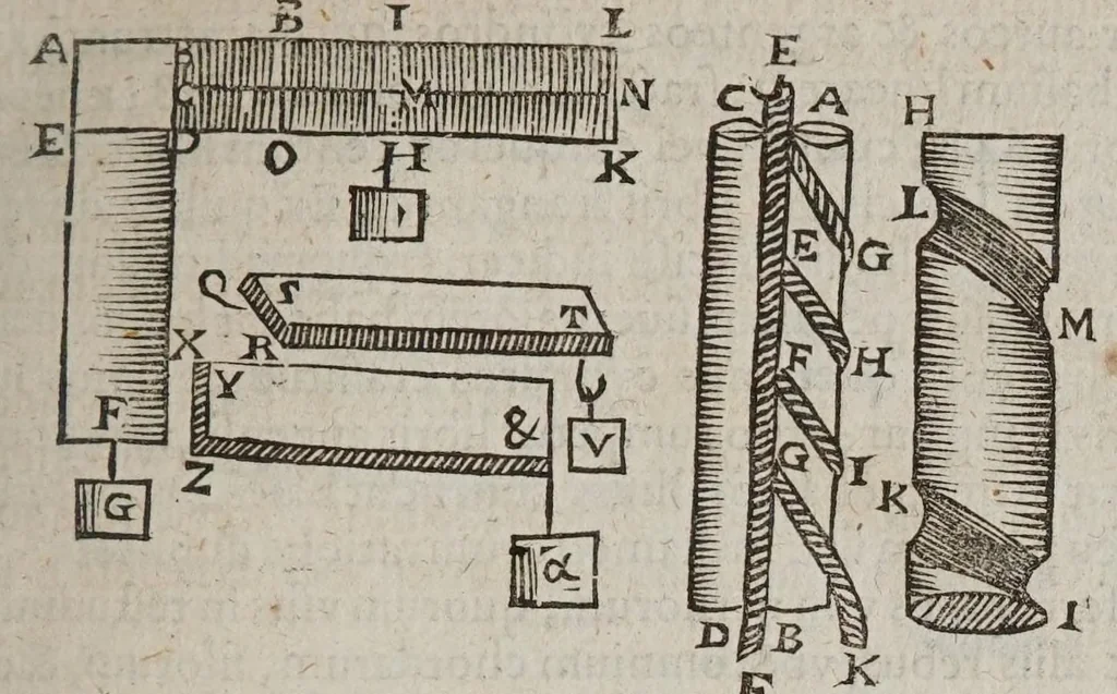 An illustration from F. Marini Mersenni ... Cogitata physico mathematica : in quibus tam naturae quàm artis effectus admirandi certissimis demonstrationibus explicantur, 1644, leaf 547