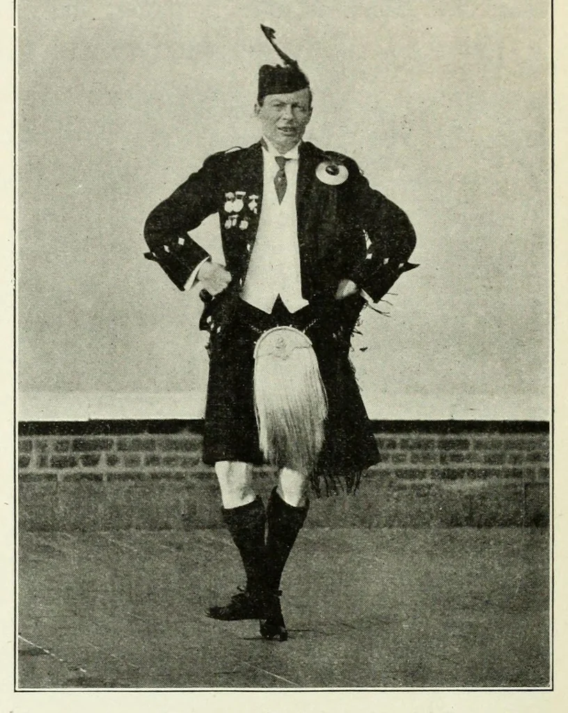 An illustration from Folk-dances and singing games; twenty-six folk-dances of Norway, Sweden, Denmark, Russia, Bohemia, Hungary, Italy, England, Scotland and Ireland, 1909, leaf 70