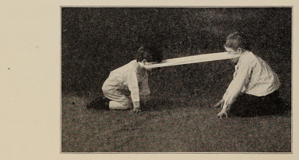 An illustration from Folk games and gymnastic play for kindergarten, primary and playground, 1914, leaf 42