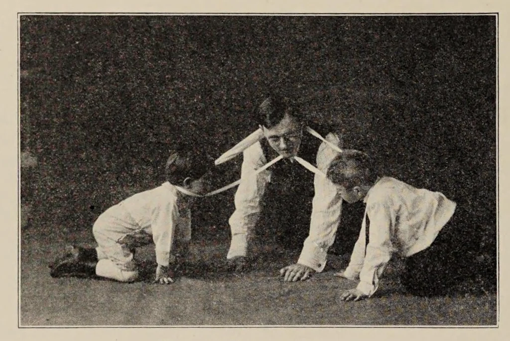 An illustration from Folk games and gymnastic play for kindergarten, primary and playground, 1914, leaf 42