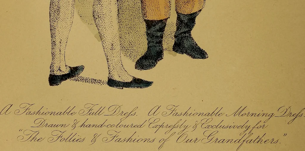 An illustration from The follies & fashions of our grandfathers (1807) Embellished with thirty-seven whole-page plates including ladies' and gentlemen's dress ... sporting and coaching scenes ... fanciful prints, portraits of celebrities, etc., 1886, leaf 11