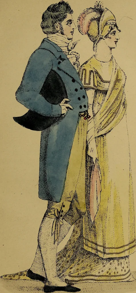 An illustration from The follies & fashions of our grandfathers (1807) Embellished with thirty-seven whole-page plates including ladies' and gentlemen's dress ... sporting and coaching scenes ... fanciful prints, portraits of celebrities, etc., 1886, leaf 200