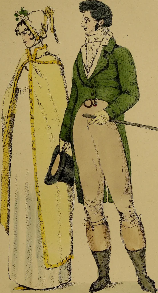 An illustration from The follies & fashions of our grandfathers (1807) Embellished with thirty-seven whole-page plates including ladies' and gentlemen's dress ... sporting and coaching scenes ... fanciful prints, portraits of celebrities, etc., 1886, leaf 234